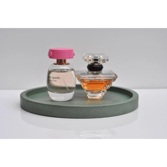 Decorative modern concrete tray in living room