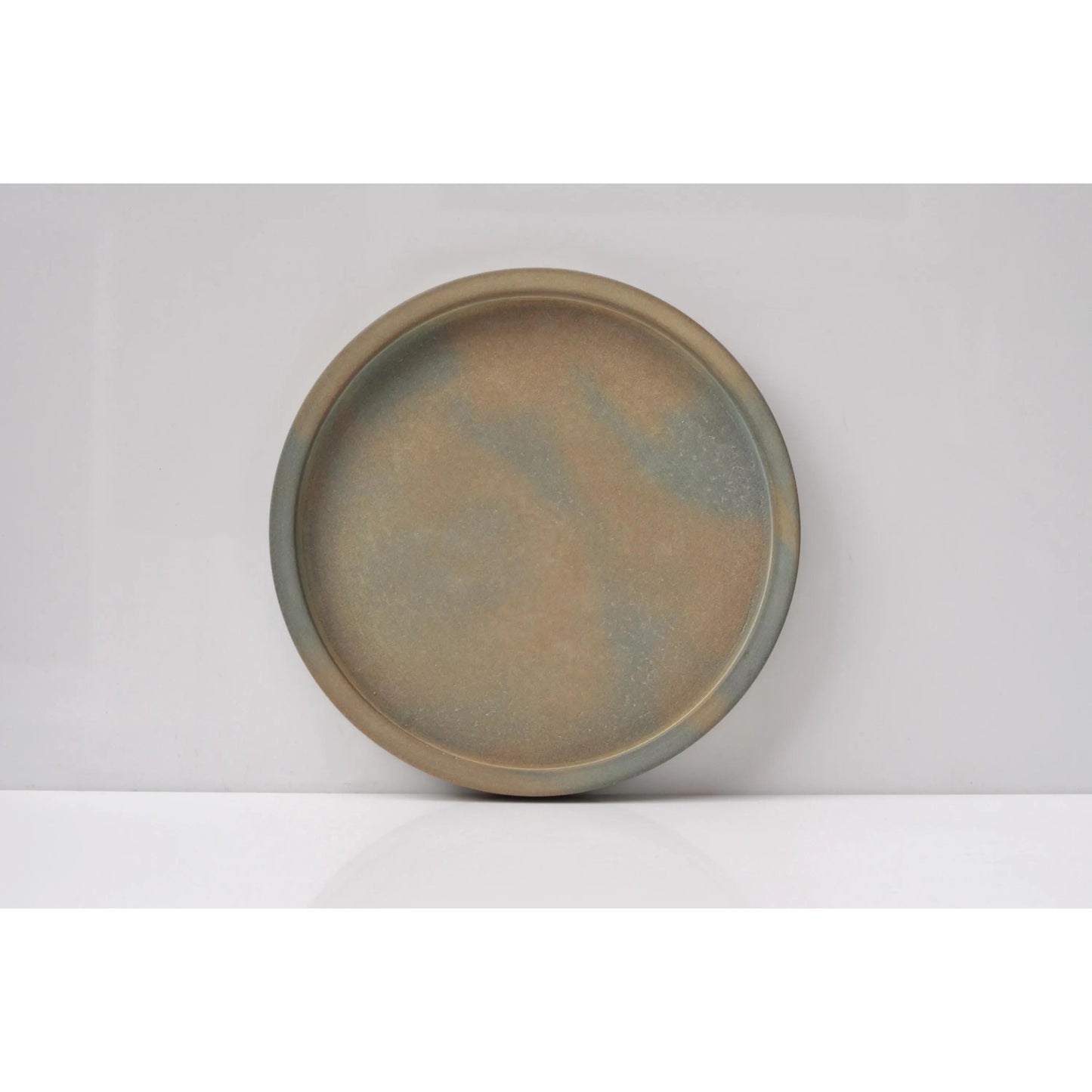 round concrete tray handmade candle plate