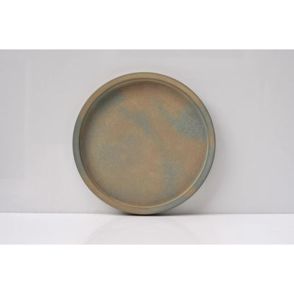 round concrete tray handmade candle plate
