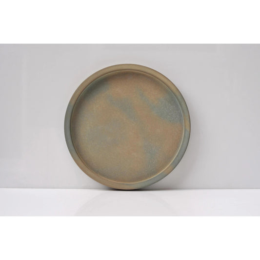 round concrete tray handmade candle plate
