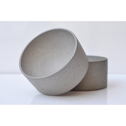 Small handmade grey concrete bowl