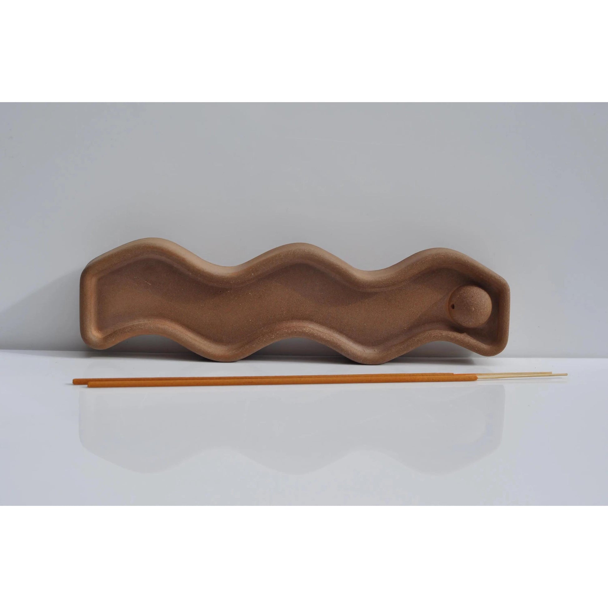 concrete wavy incense burner handmade